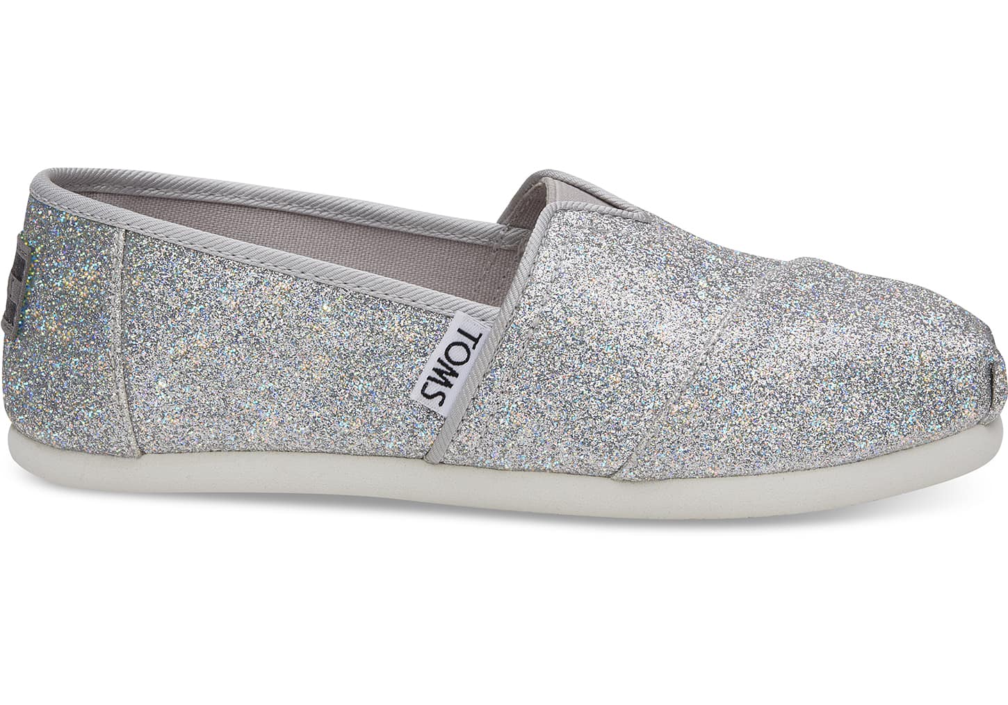 Toms Classics Glimmer - Kids Alpargata Espadrilles - Silver - NZ - 241376TXQ